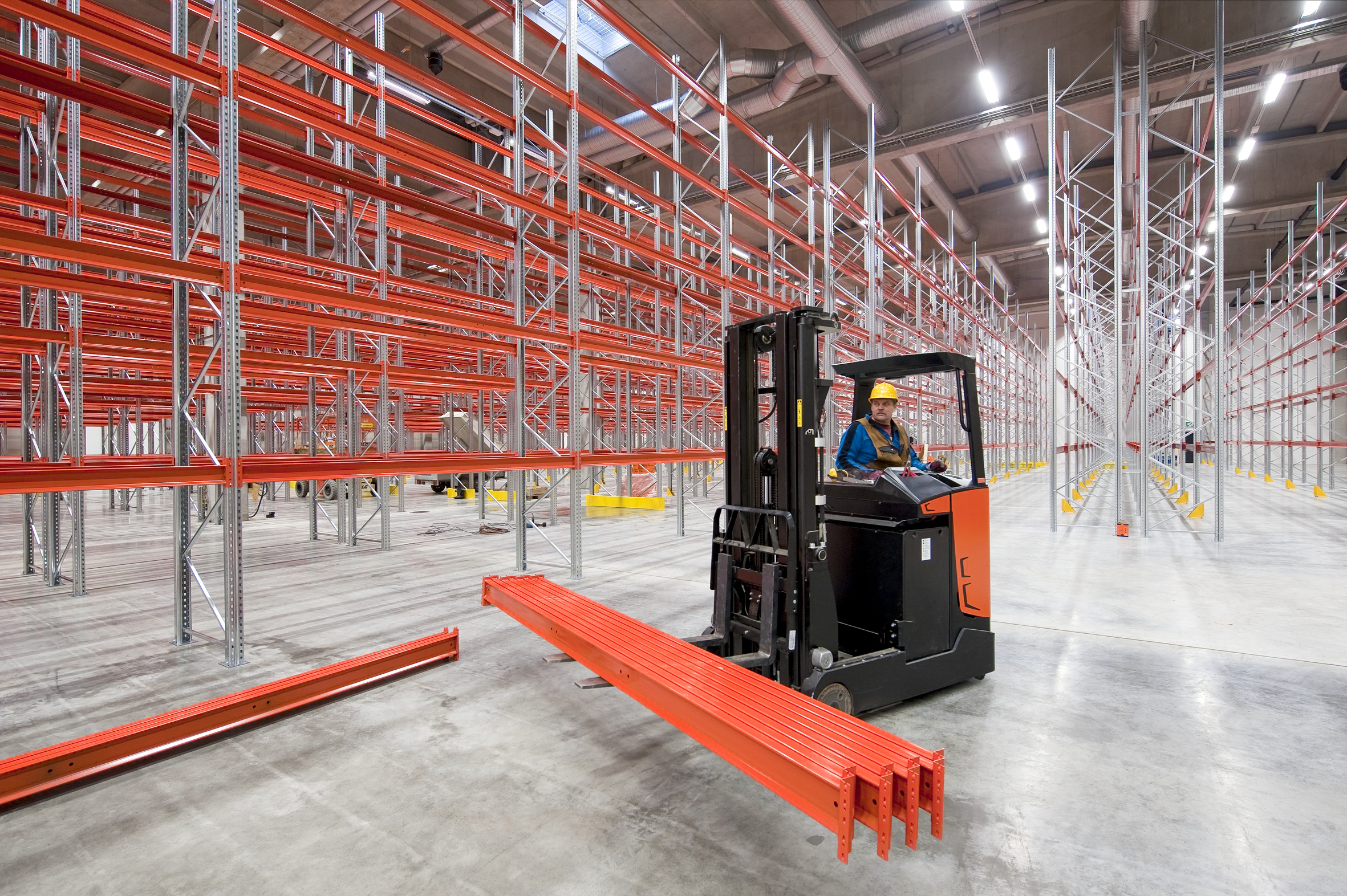 Warehouse racking construction site