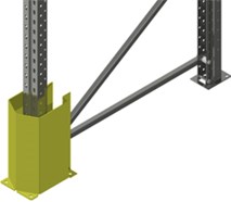 Stolpebeskytter dypstablingsreol